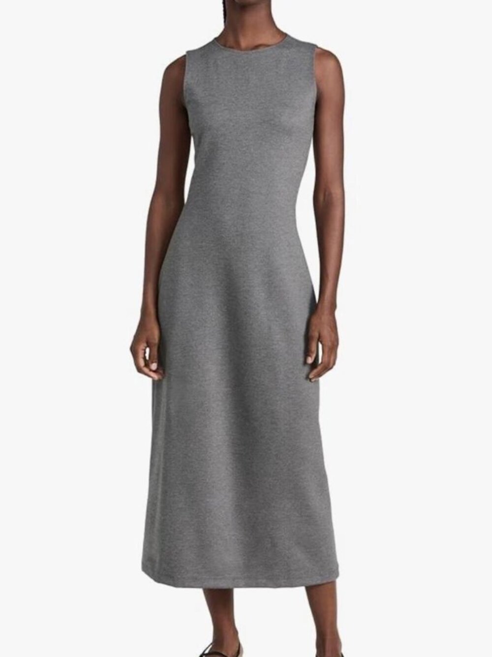 Leset Rio Gray Jersey Midi Dress - Size Small